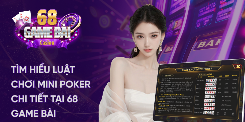 Tìm hiểu luật chơi mini poker tại 68 game bài